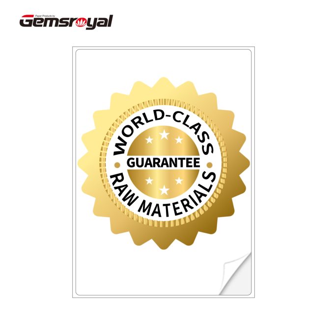 Gemsroyal Colored Full Sheet Labels Printable 8.5"×11",5 Colors Assorted(Red,Orange,Yellow,Blue,Green),25 Sheets,Color Full Page Stickers for Laser/Inkjet Printers,Coloful Large Labels, Letter Size